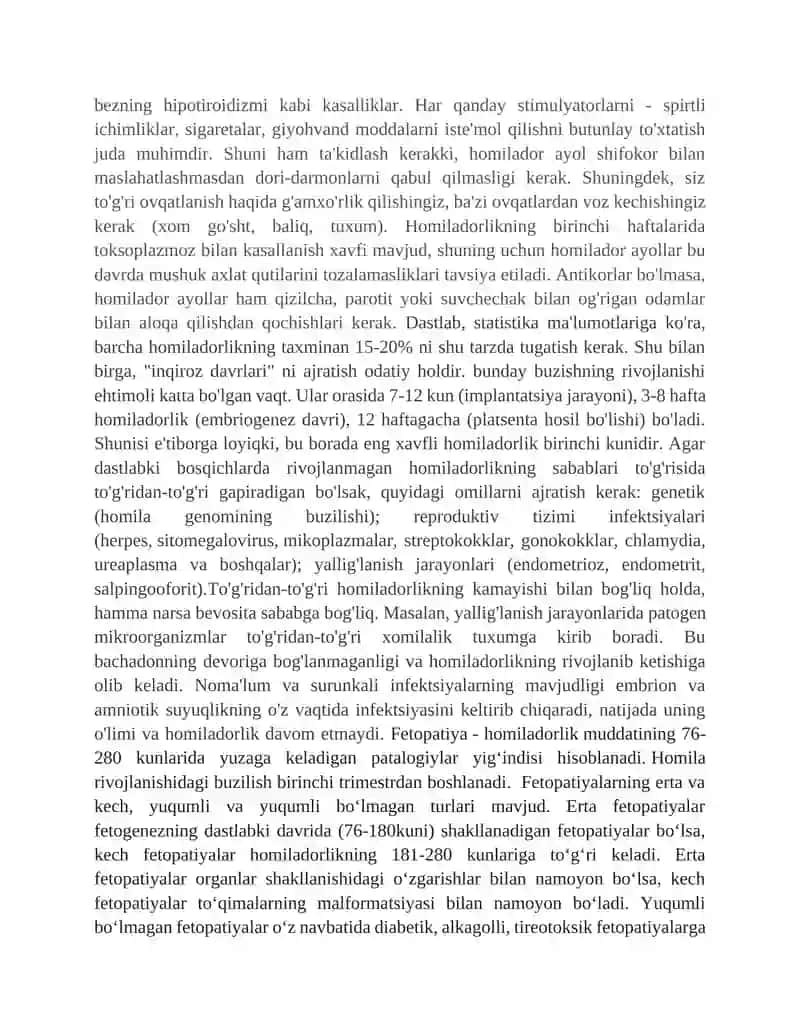 Ona qornida rivojlanish patalogiyasi 4