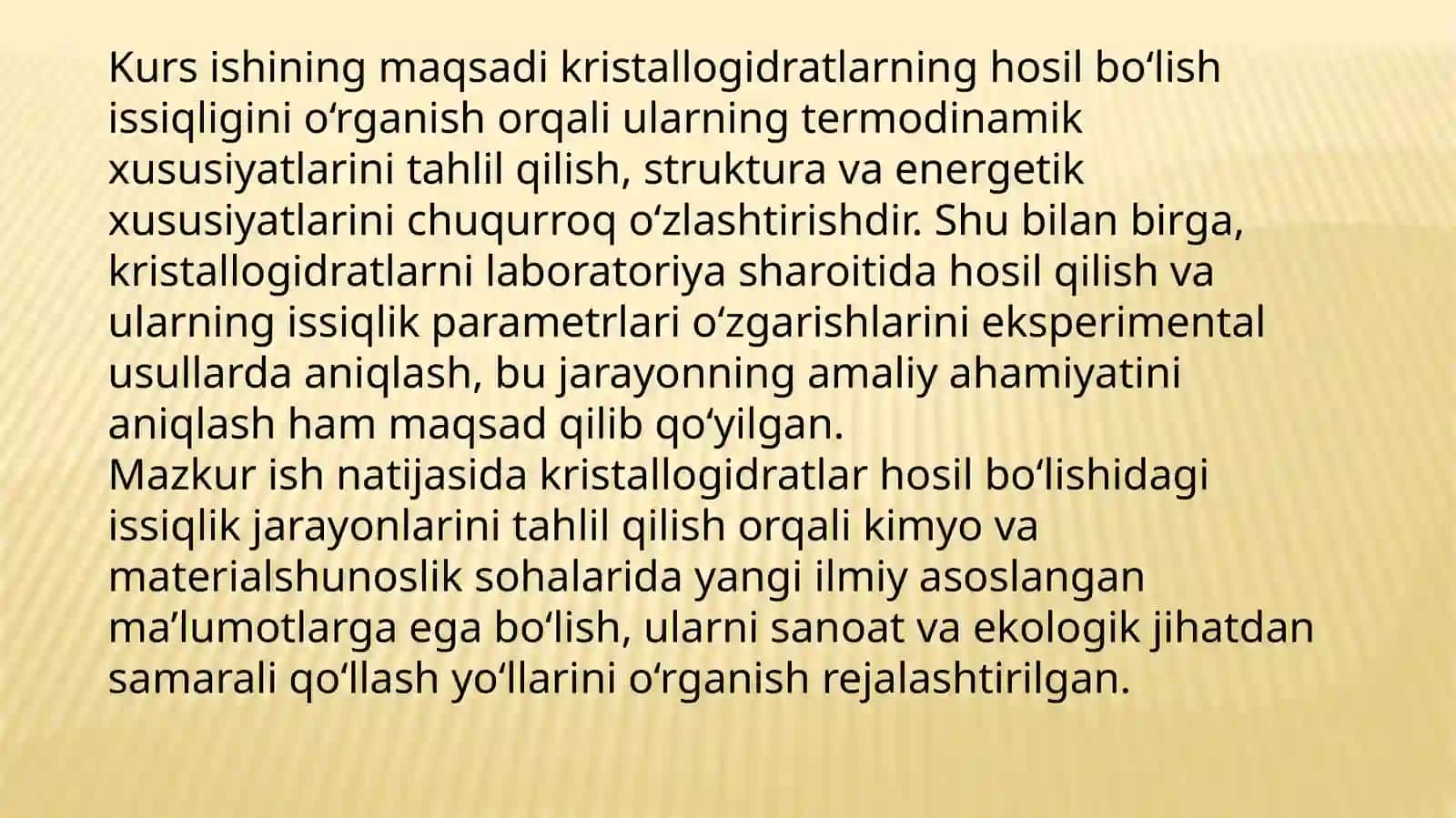 KRISTALLOGIDRATLARNI XOSIL BOLISH ISSIQLIGINI OʻRGANISH 4