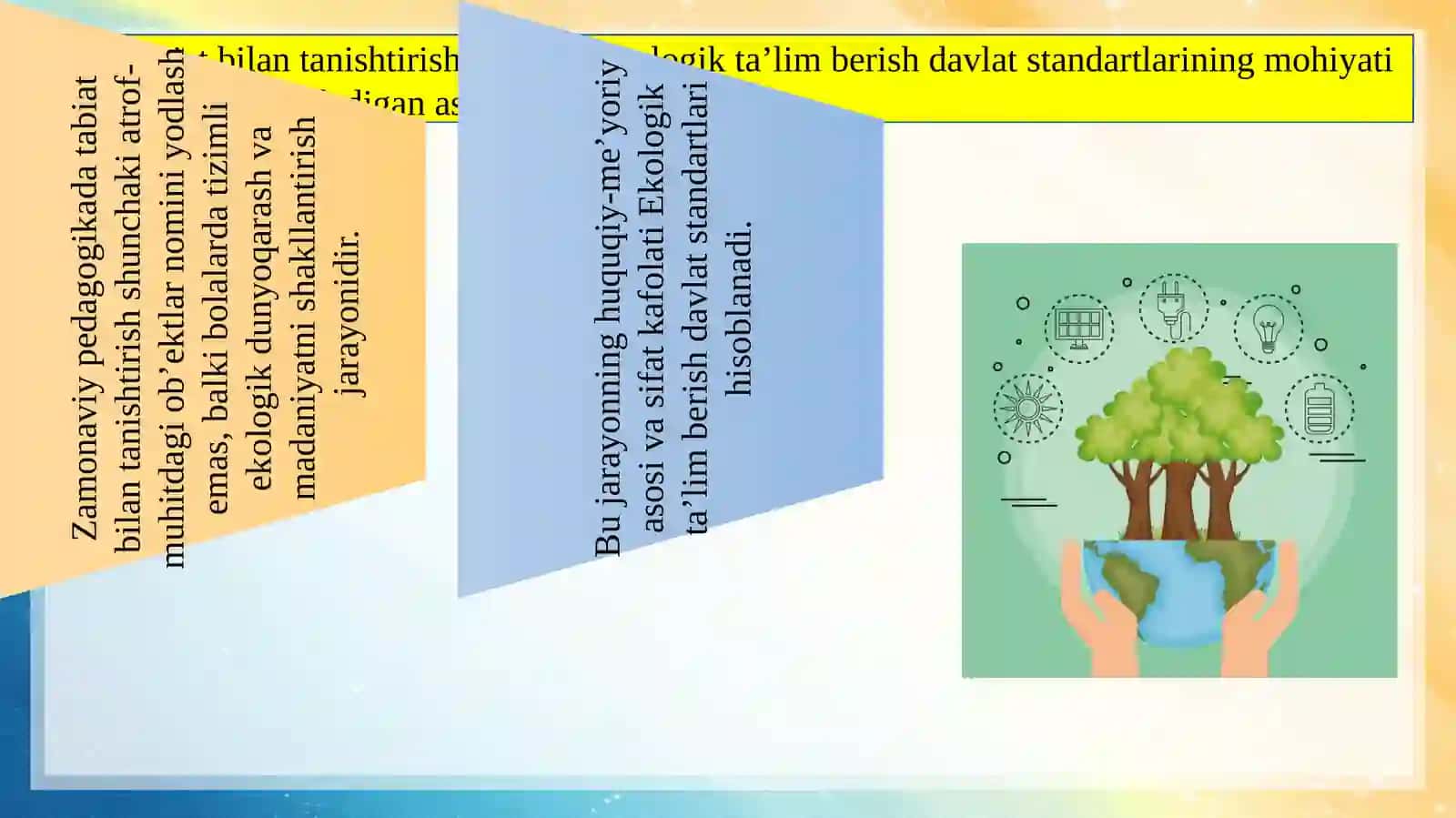 Ekologik ta’lim berish davlat standartlari SLAYD 4