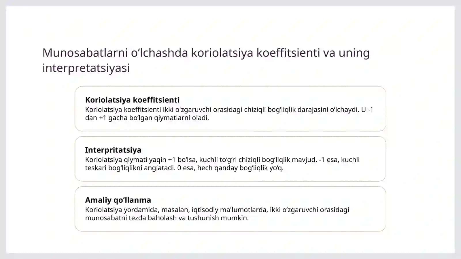 Statistik korelyatsion va regressiv tahlil metodlari 4
