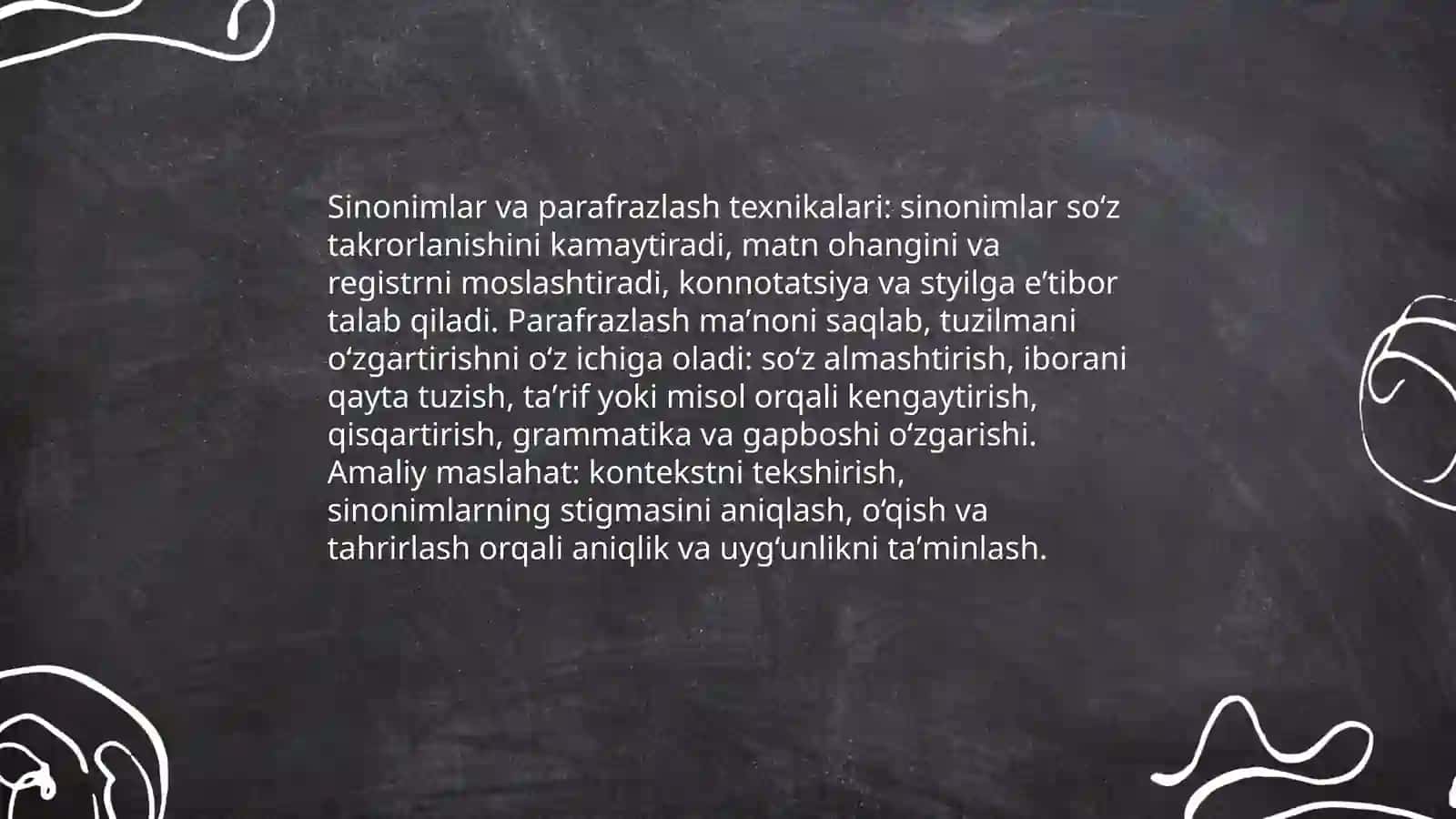 So'zlash va yozish strategiyalari 4