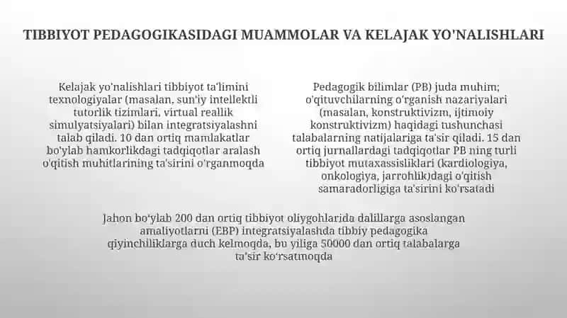 Tibbiyotda Pedagogik Bilimlarni Ta'riflash 4