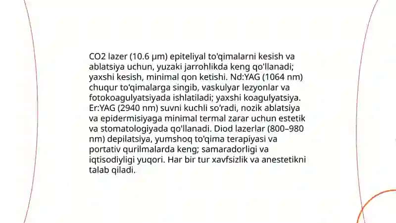lazerning tibbiyotda ishlatilishi 4