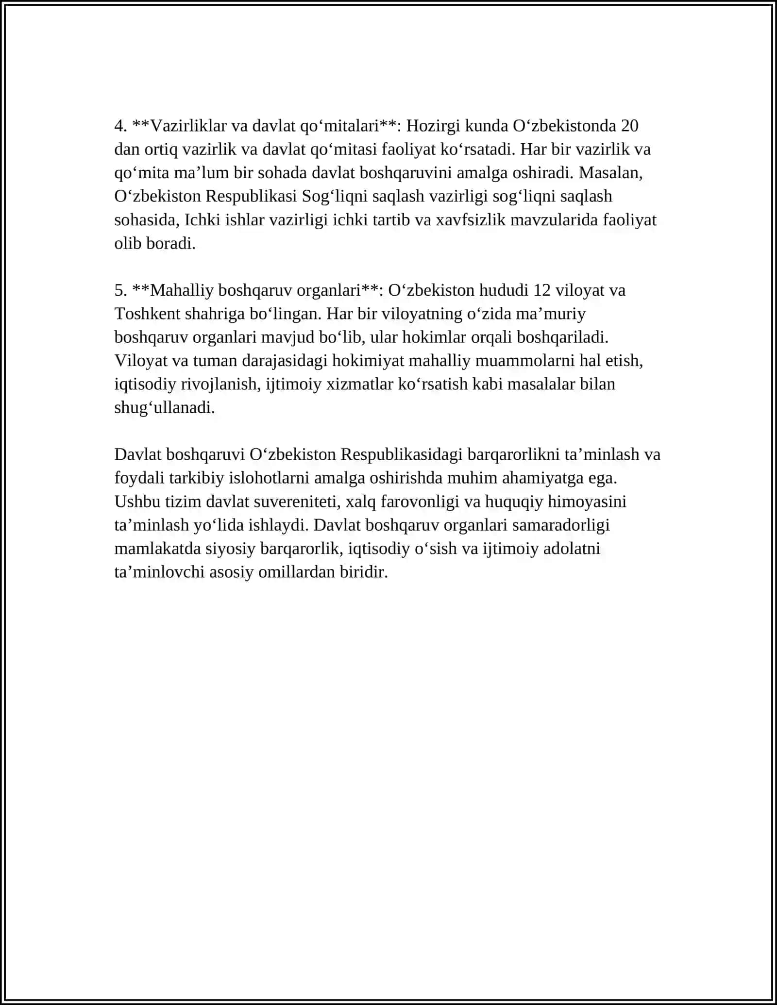 DAVLATNING TASHKILOT SIFATIDA VAZIFALARI VA FUNKSIYALARI 4