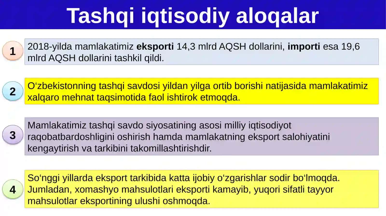 Tashqi iqtisodiy aloqalar 4