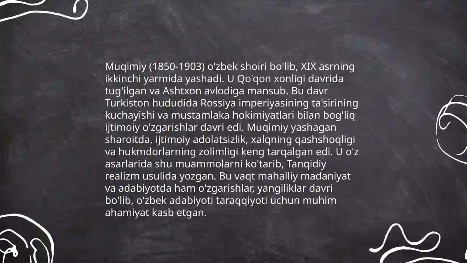 Muqimiy hayoti va ijodi 4