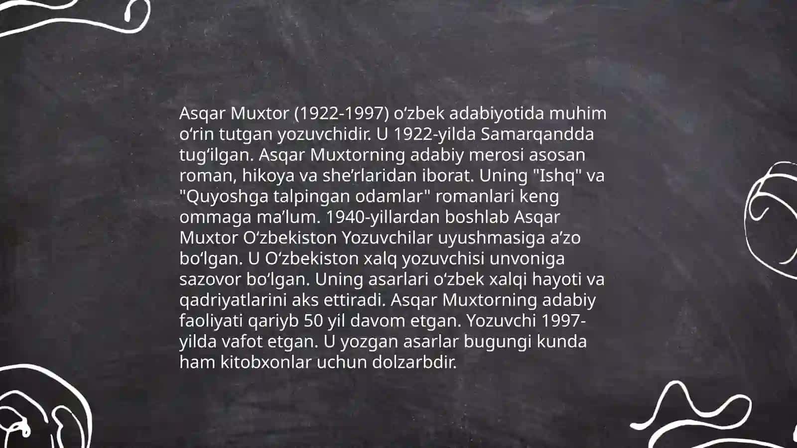 Asqar Muxtor hayoti va ijodi 4