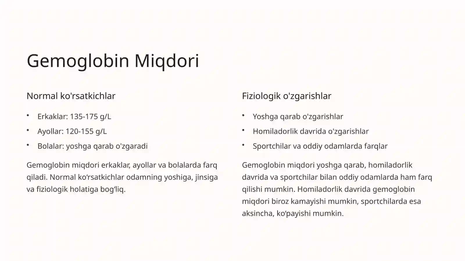 QONDAGIGEMOGLOBIN MIQDORI.SALLI GEMOMETRI ORQALI GEMOGLOBINNI ANIQLASH 4