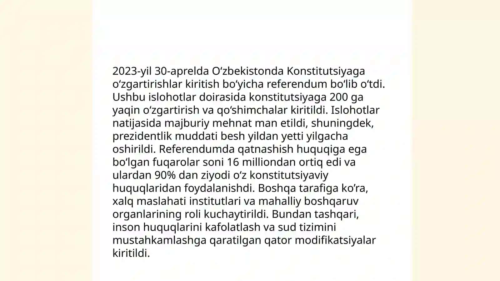 Yangi Oʻzbekistonning siyosiy hayoti 4
