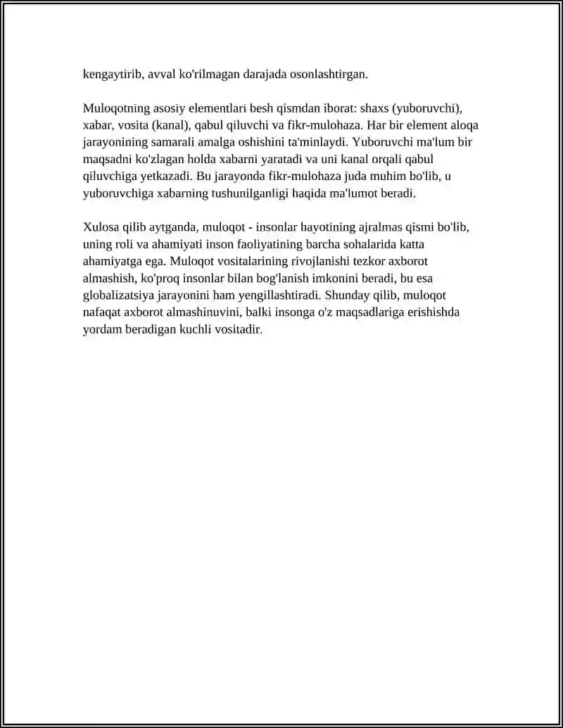 MULOQOT HAQIDA TUSHUNCHA 4