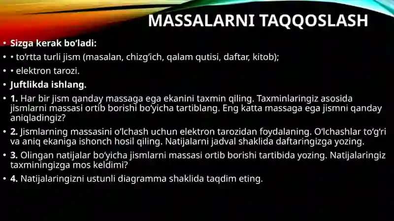 Massa va og‘irlik. Kvagravitatsiyakuchlari 4