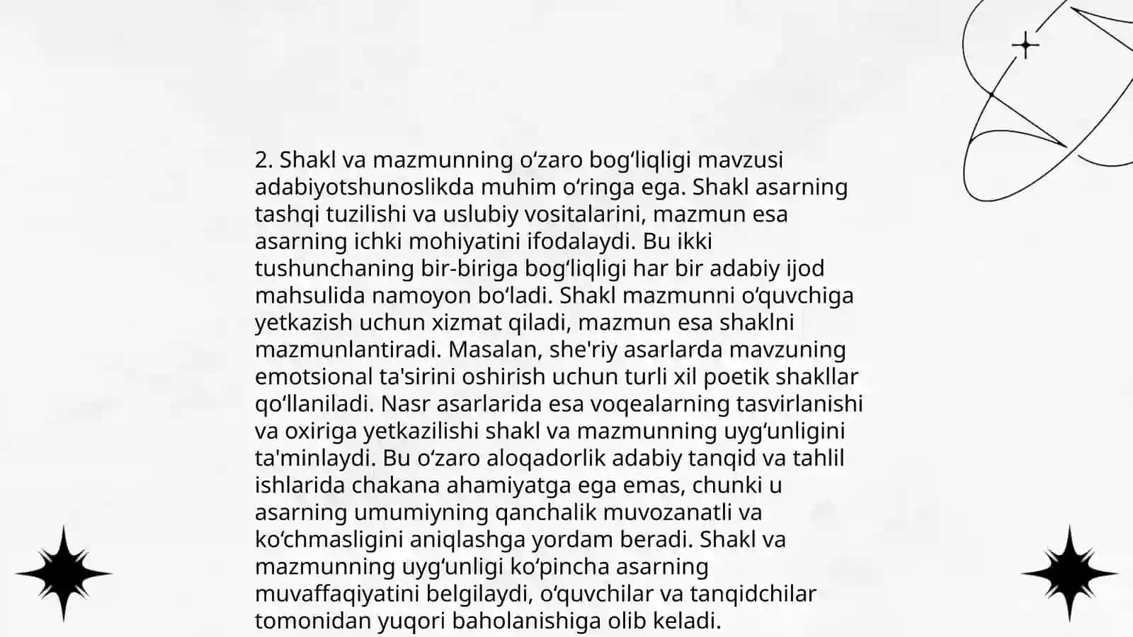 Badiiy asarda shakl va mazmun 4