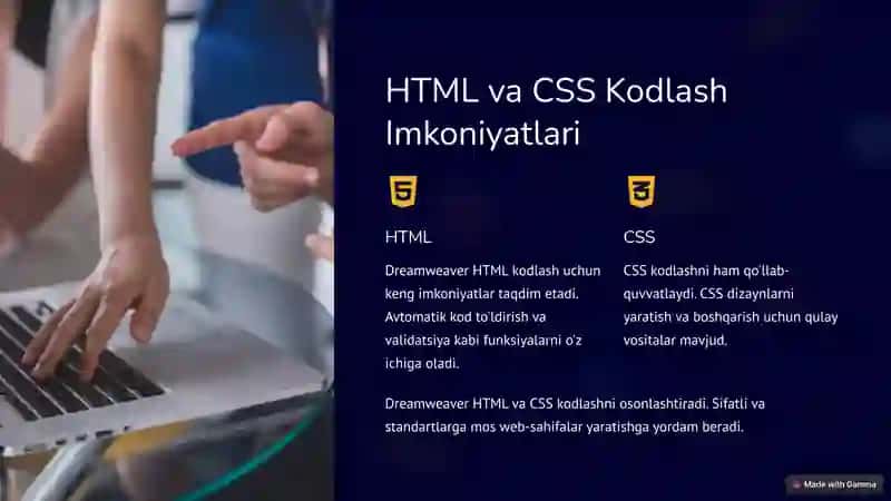 Macromedia Dreamweaver: Web-ishlab Chiqarish Asosi 4