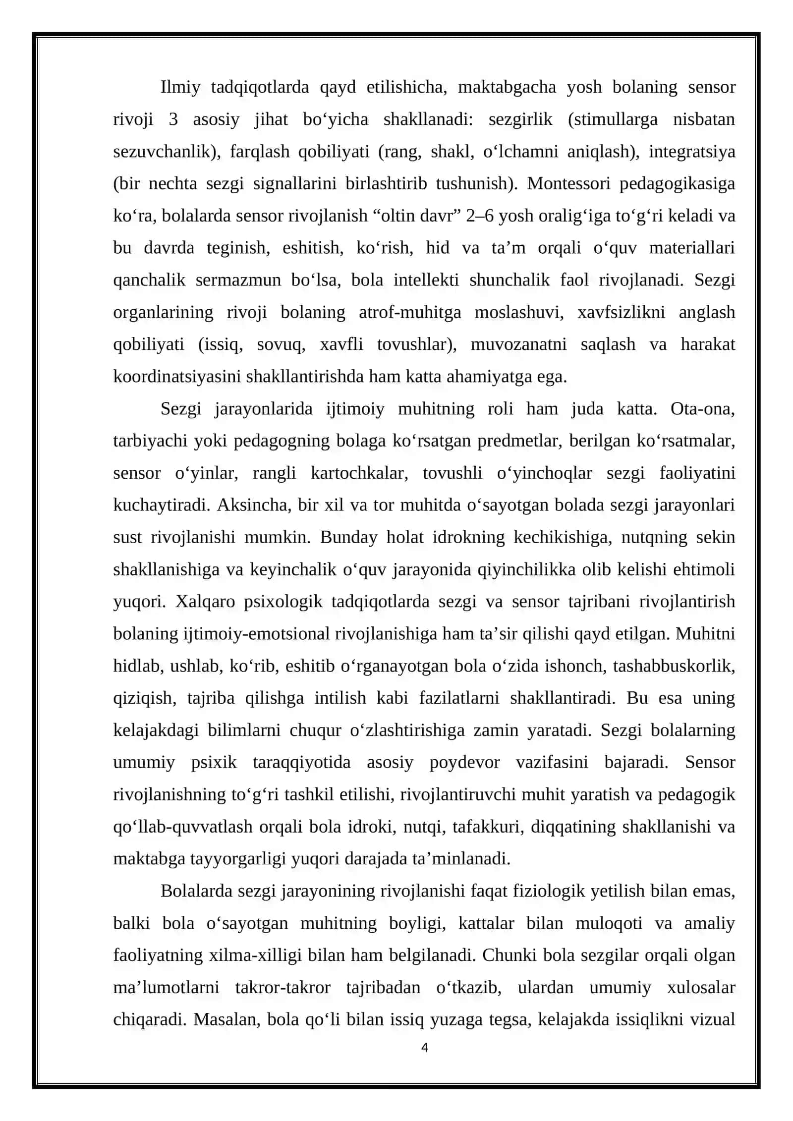 Bolalarda sezgi va idrokning rivojlanishi 4