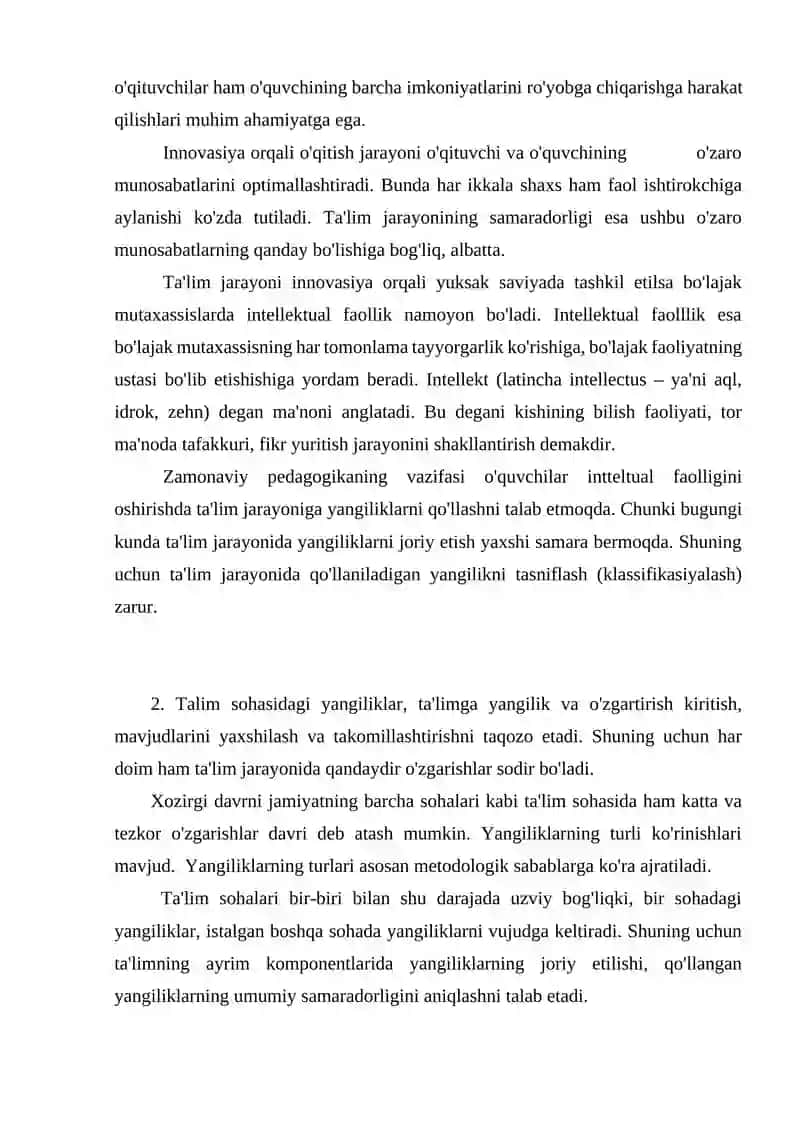 Ta'limda innovatsion jarayonlar Innovatsiya tushunchasi 4