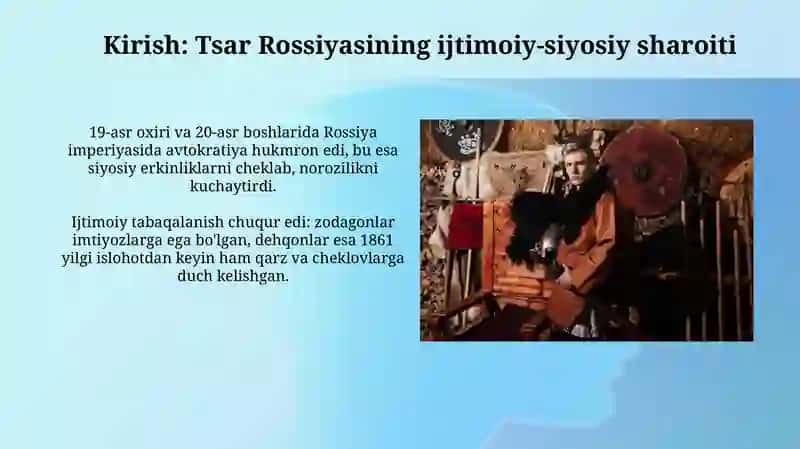 Chor Rossiyasi davridaxalqharakatlari 4