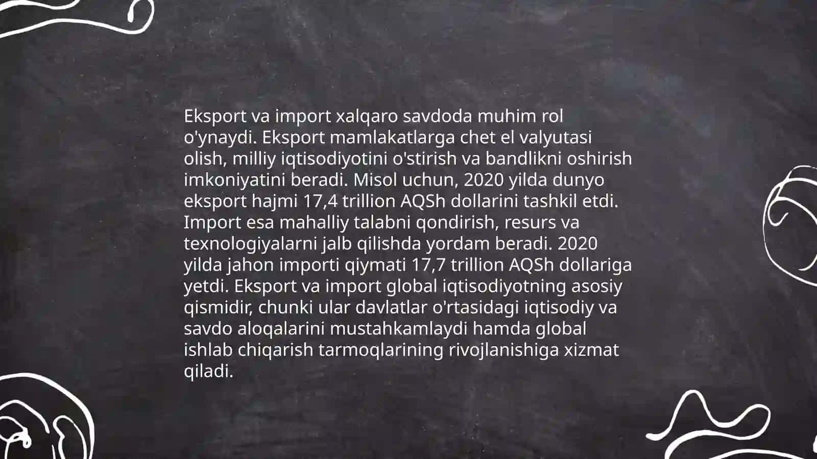 Xalqaro savdo va uning iqtisodiyotga 4