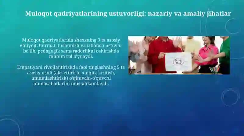 Oʻqtuvchi faolyatidagi muloqot madanyati psixalogiyasu 4