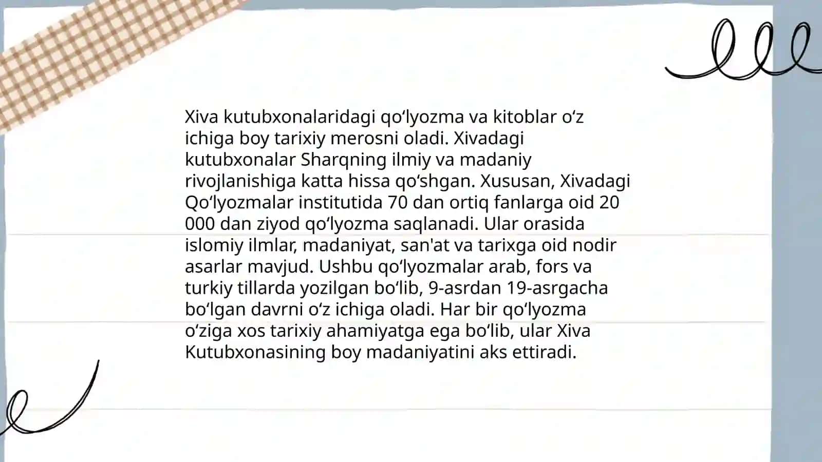 Xiva xonligida kitobat va kutubxona tarixi 4