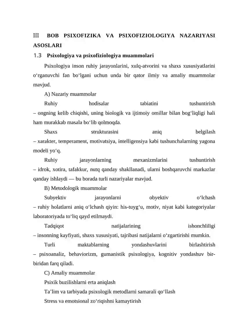 PSIXOFIZIKA VA PSIXOFIZIOLOGIYA 4