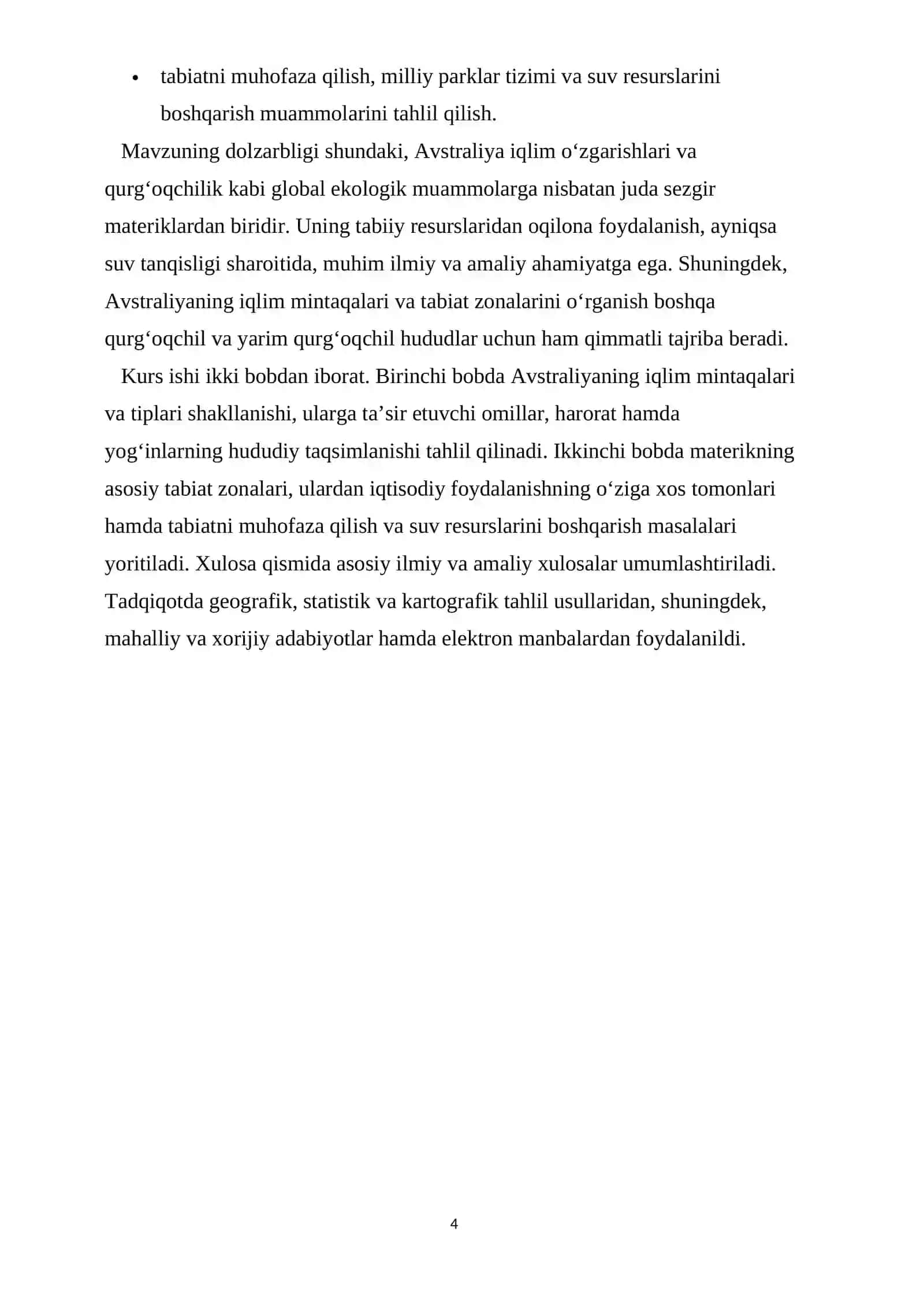 AVSTRALIYA IQLIMI, IQLIM MINTАQАLАRI VA TАBIAT ZОNАLАRI 4