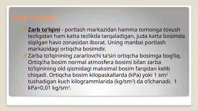 Toʻlqin zarbi  Jabrlanish zonalari 4
