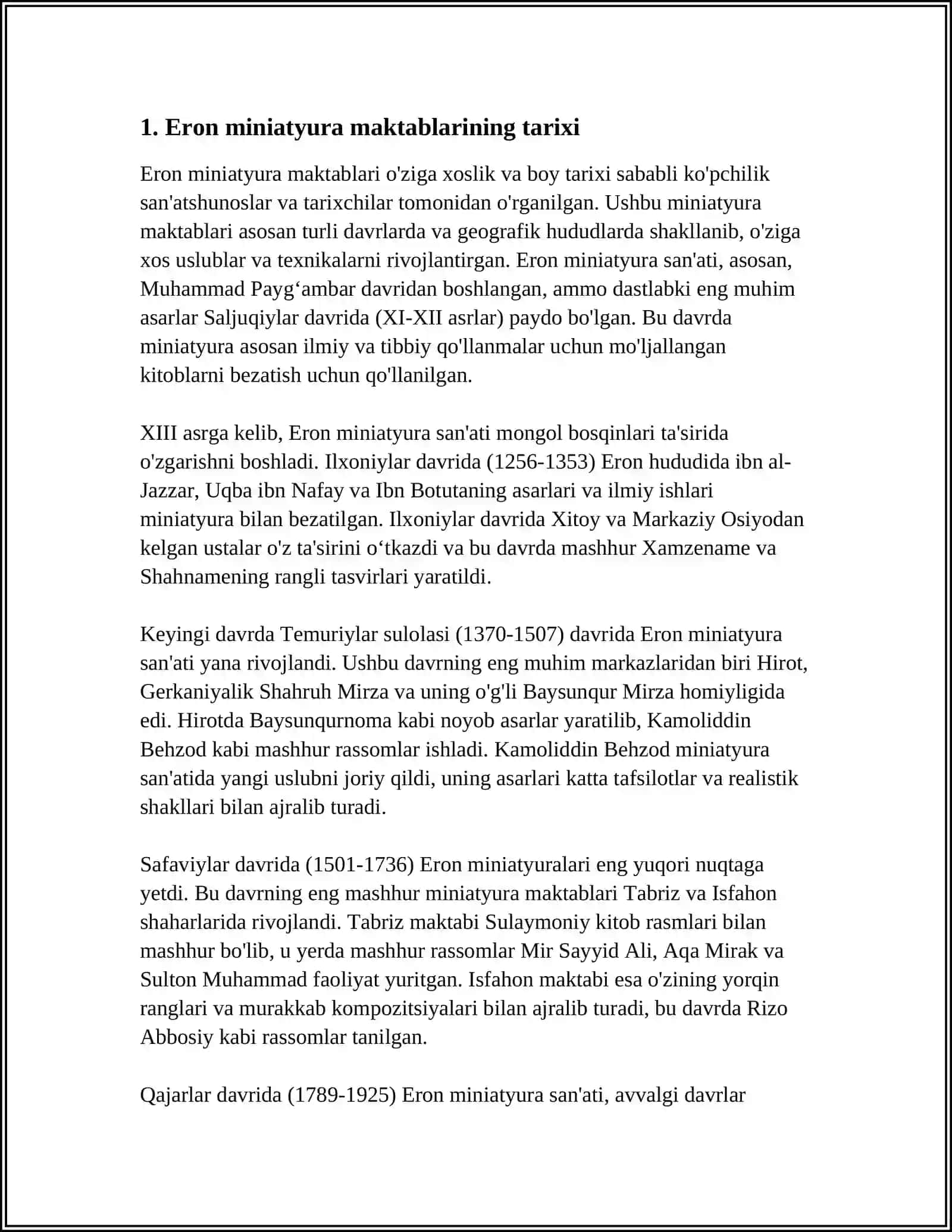 ERON MINIATYURA MAKTABLARI HAQIDA UMUMIY MA’LUMOT 4