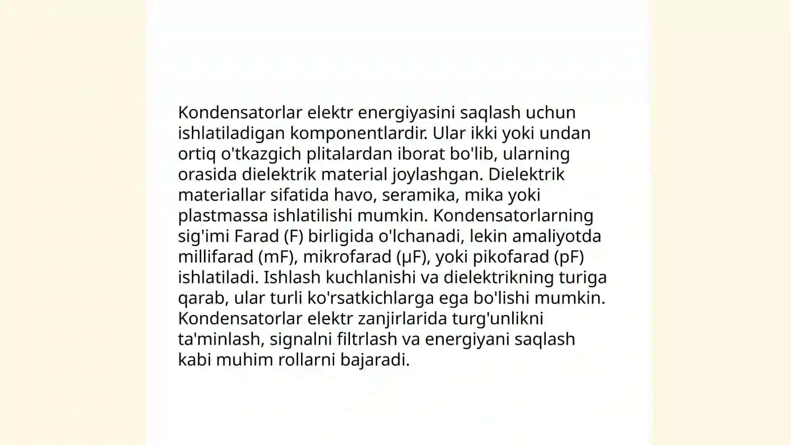 Ôtkazgichlarning elektr sig‘imi 4