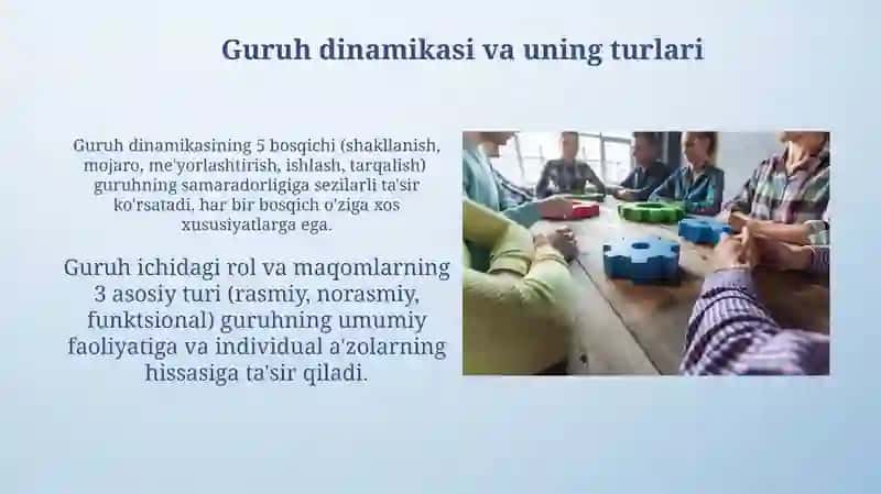 Guruh bilan ishlashning nazariy asoslari 4