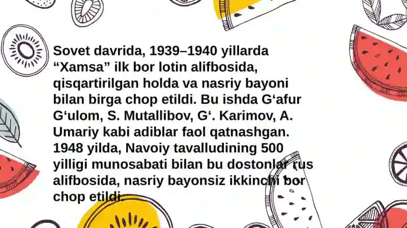 Xamsa ning nasriy bayoni 4