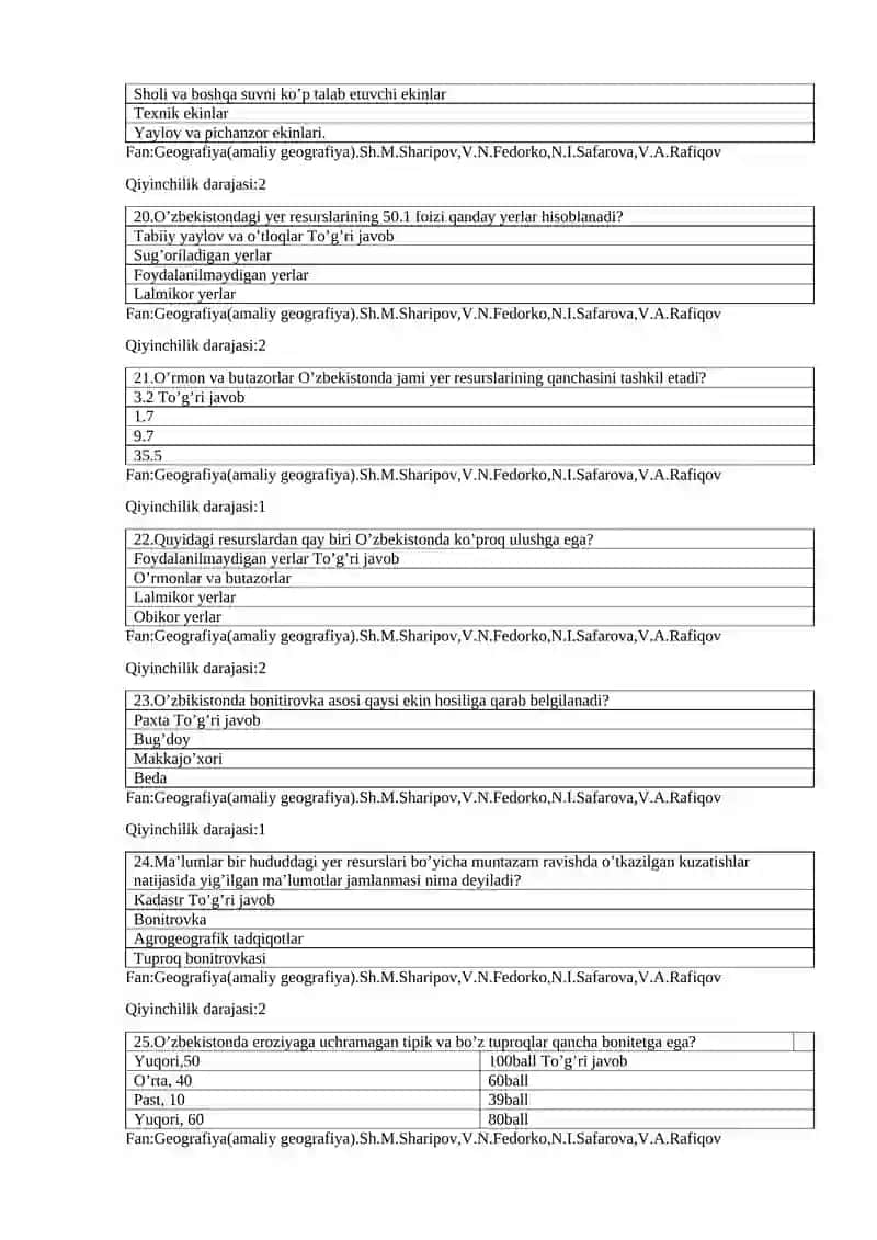 10-sinf Geografiya.Ichorak 4