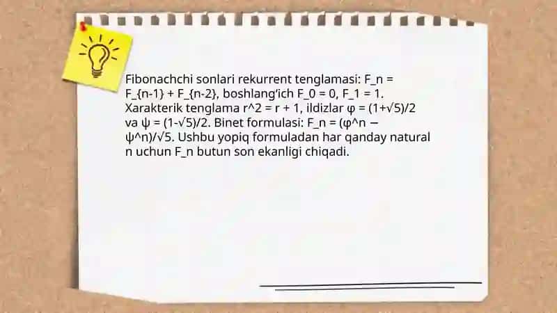 Fibonachchi sonlari. Katalana sonlari 4