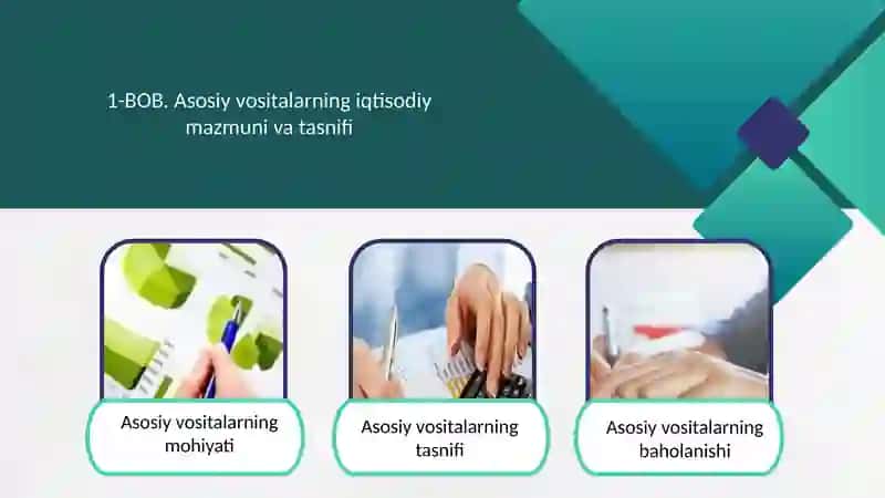 Asosiy vositalar hisobi va ularning amortizatsiyasi 4