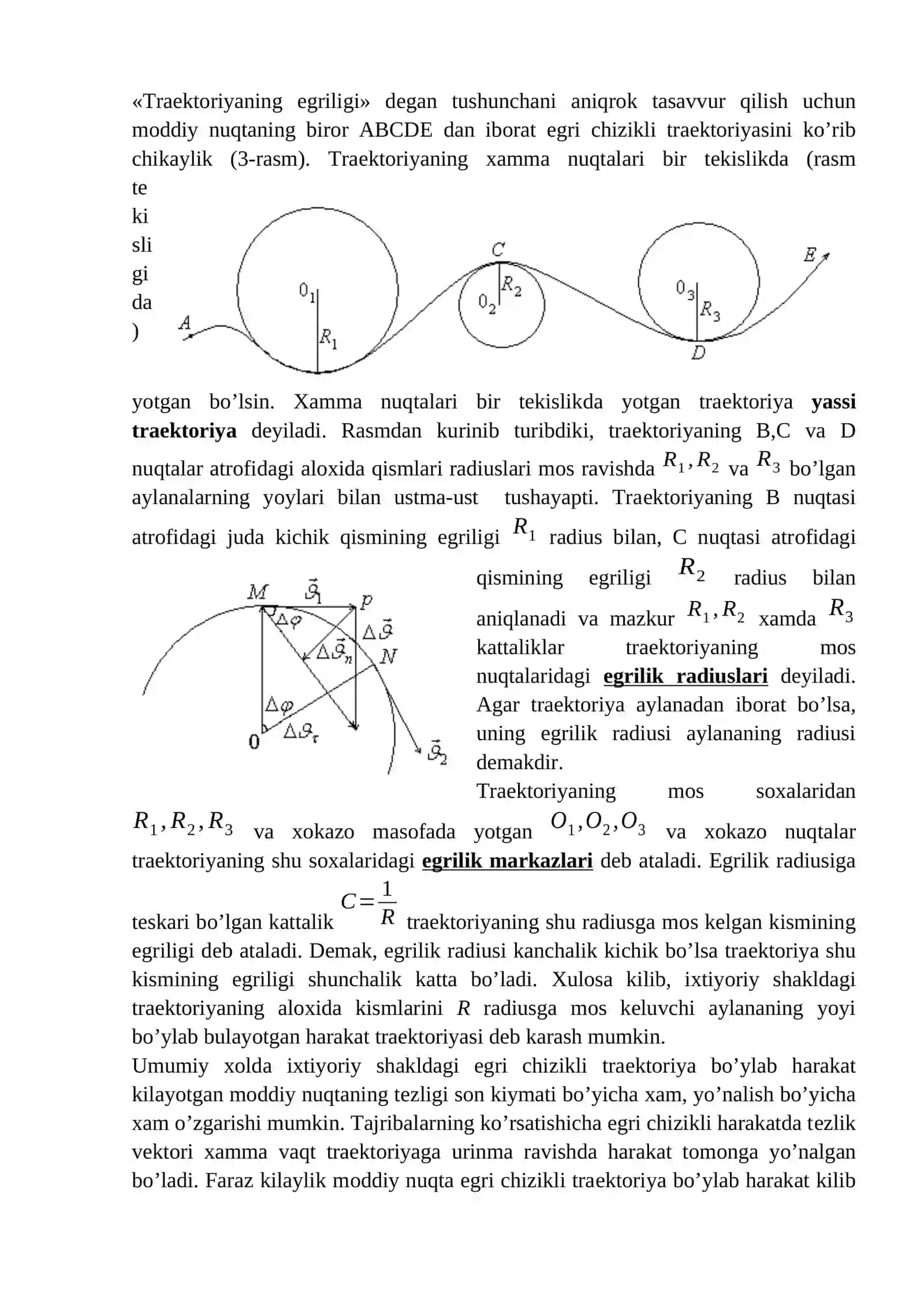 Ma’ruza: Egri chiziqli harakat. Aylanma harakat 4