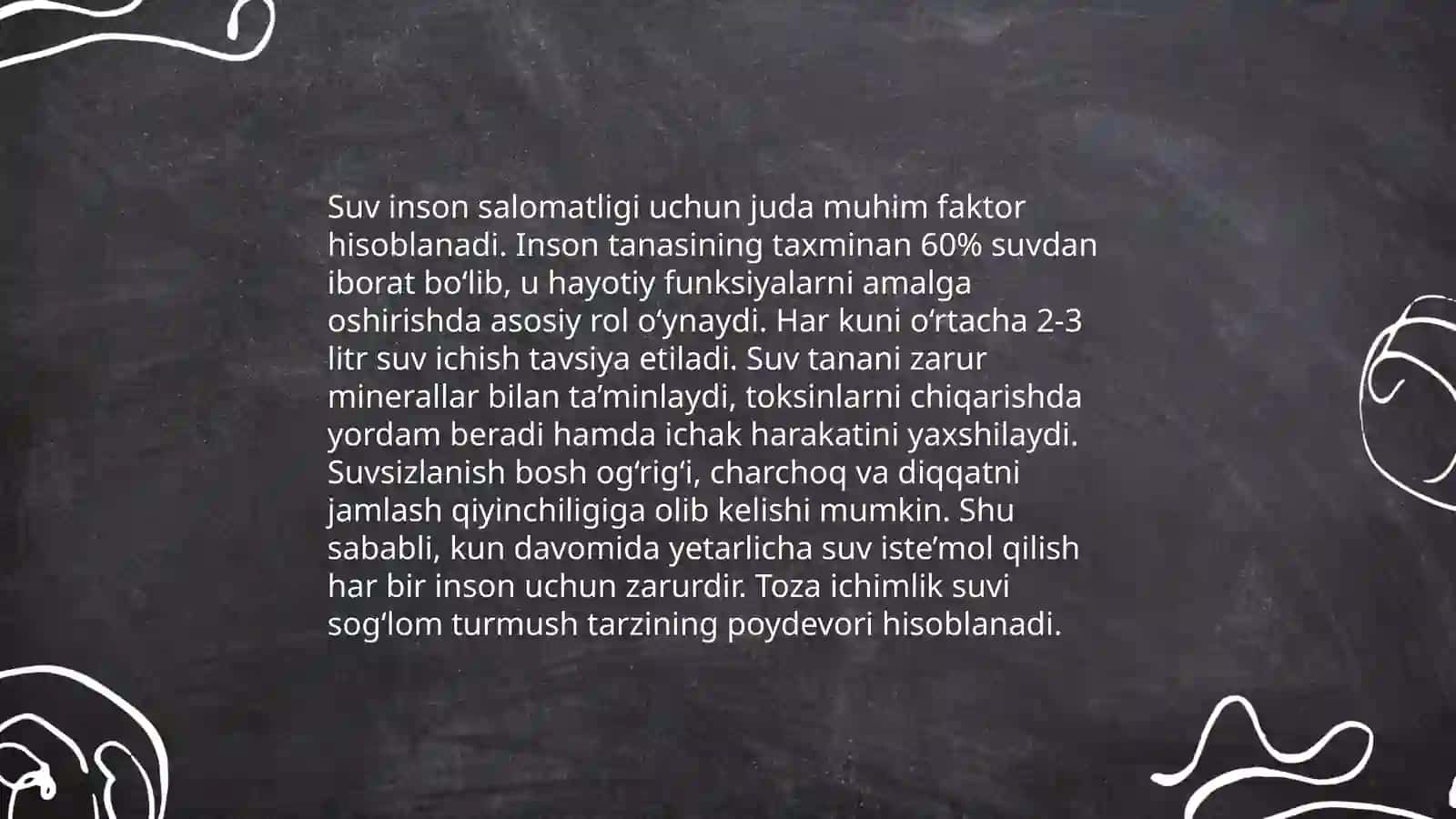 SUVNING HAYOTGA AHAMIYATI 4