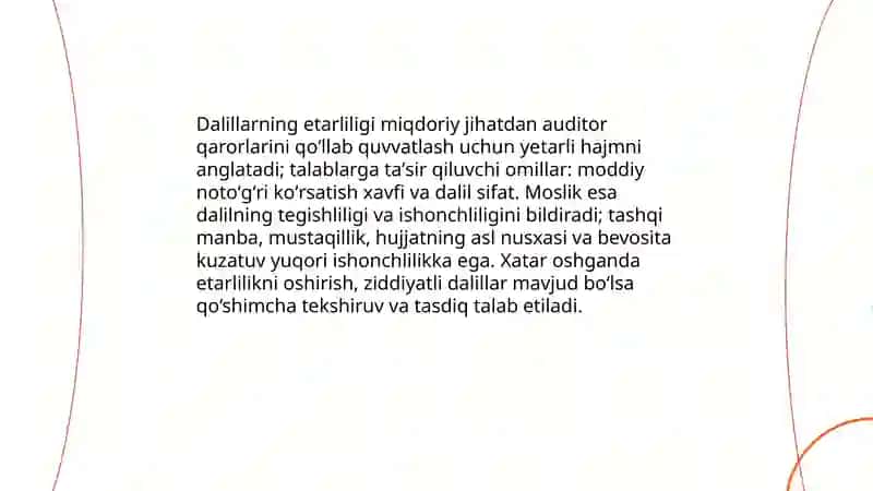 Auditorlik dalillari nomli 500- son AXS 4