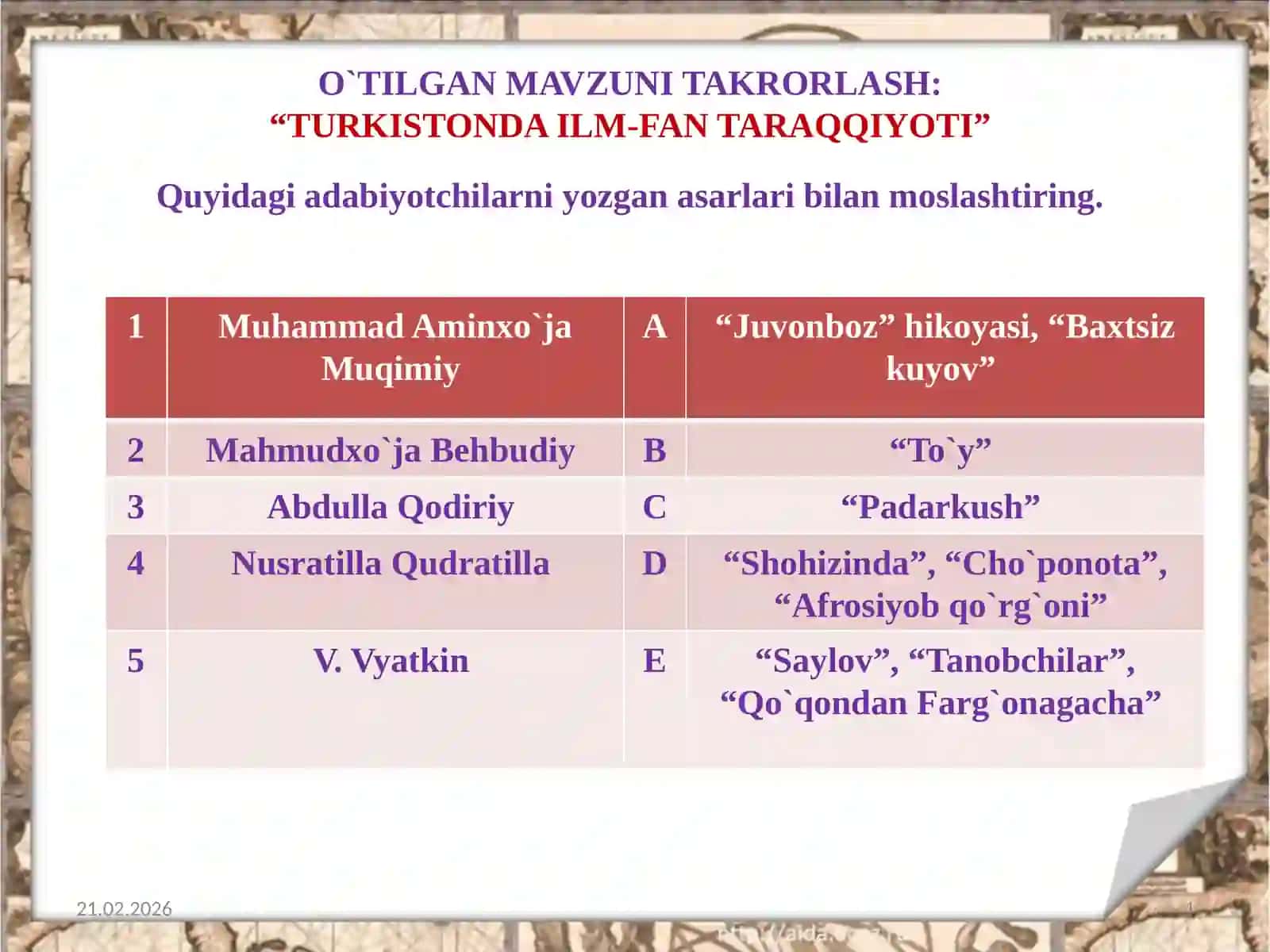 Teatr va Musiqa San'ati Rejasi 4