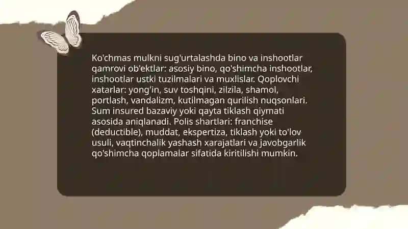 Mulk Sug’urtasi: Ko’chmas va ko’char mulk himoyasi 4