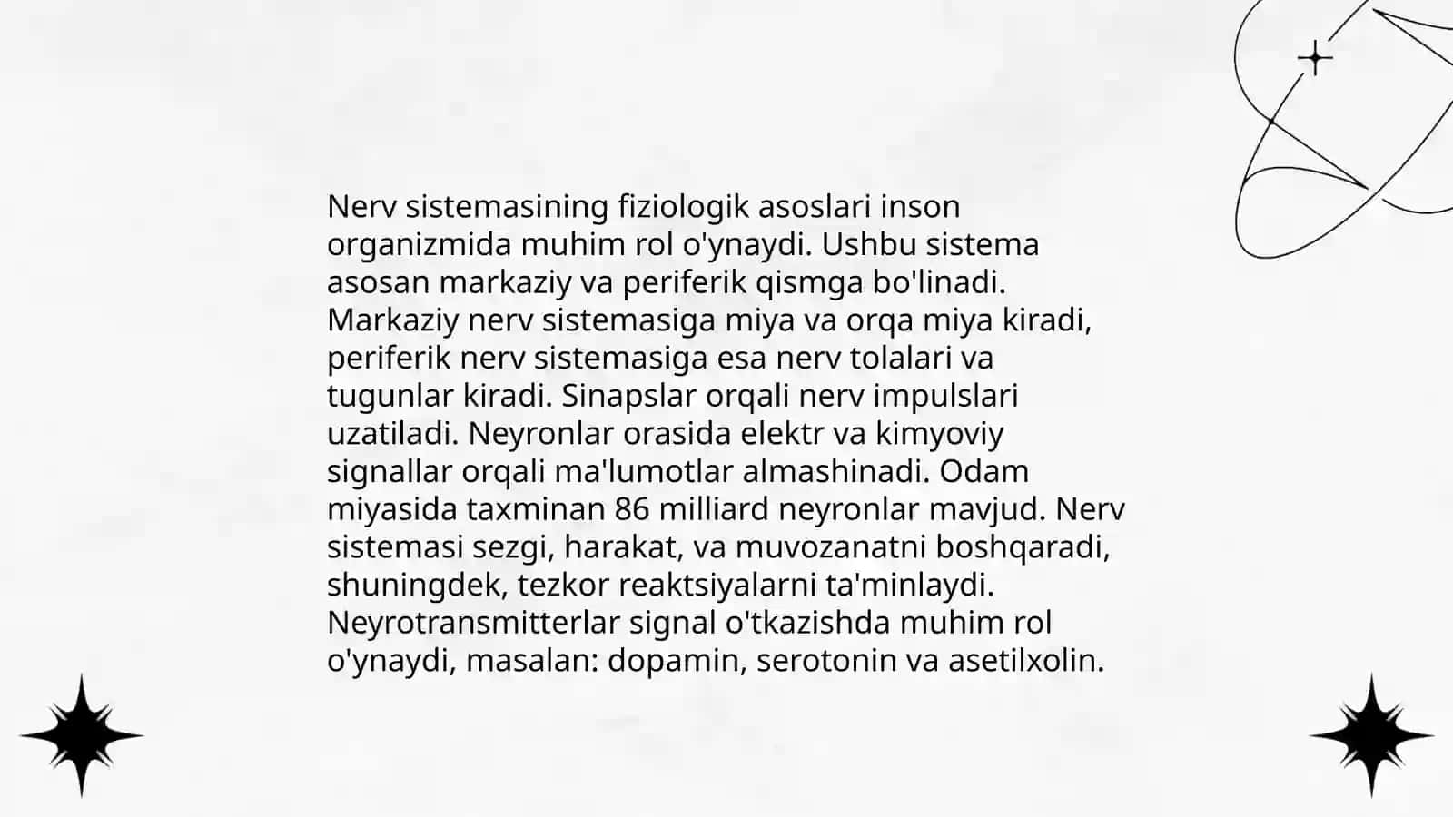 Sezgilar haqida umumiy tushuncha va uning nerv fiziologik asoslari.sezgi turlari va uning qonuniyatlari.idrok haqida tushuncha va uning xususiyatlari 4