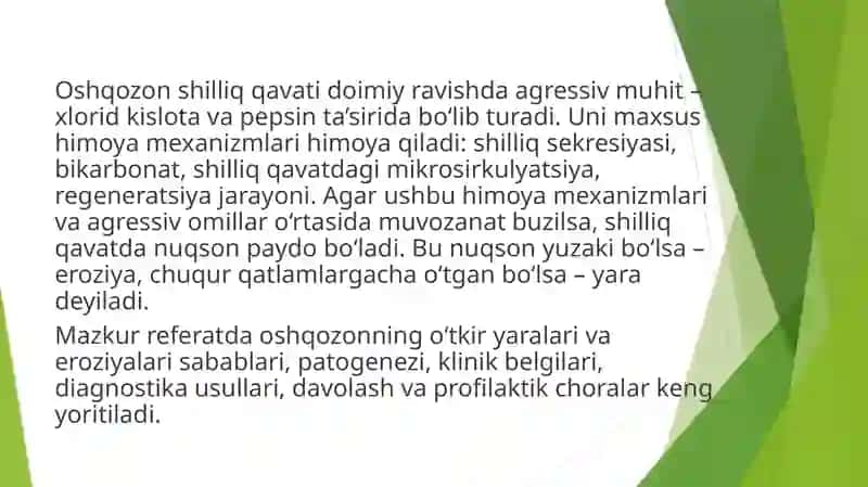 Oshqozon o’tkir yaralari va eroziyalari 4