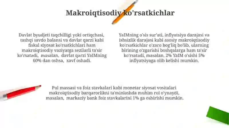 Makroiqtisodiy nisbatlar va unga tas’sir etuvchi omillar 4