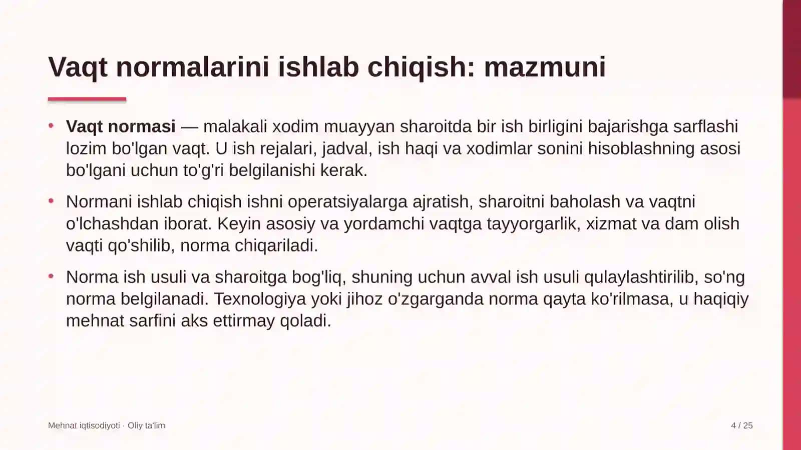 Aviachipta sotish agentliklarida vaqt normalarini ishlab chiqish 4