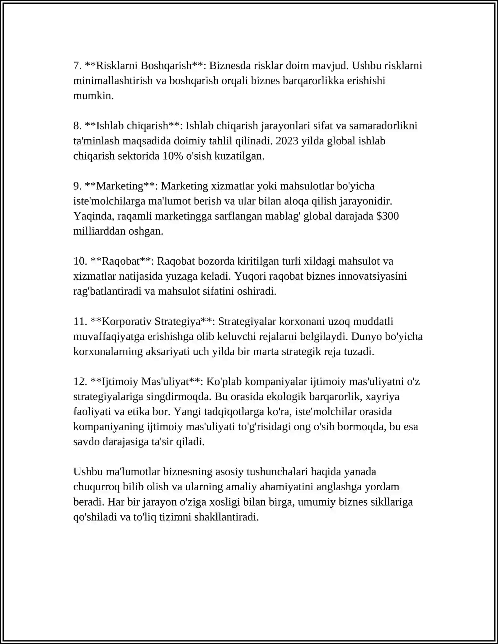 Biznes Faoliyati va Uning Turlari 4