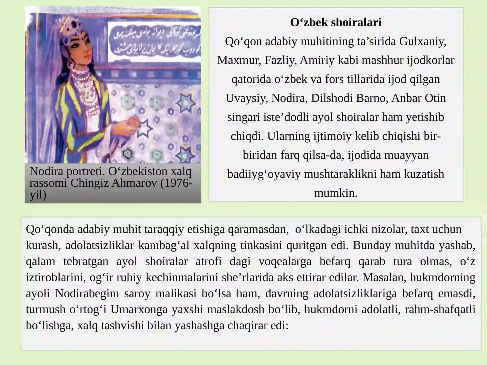 O‘ZBEK MUMTOZ ADABIYOTIDA AYOLLAR 4