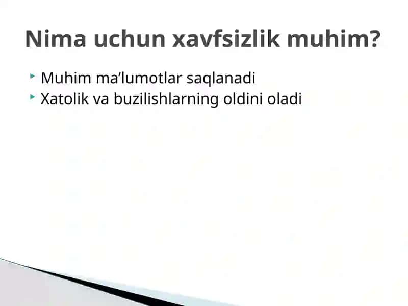 Elektron jadval xavfsizligi 4