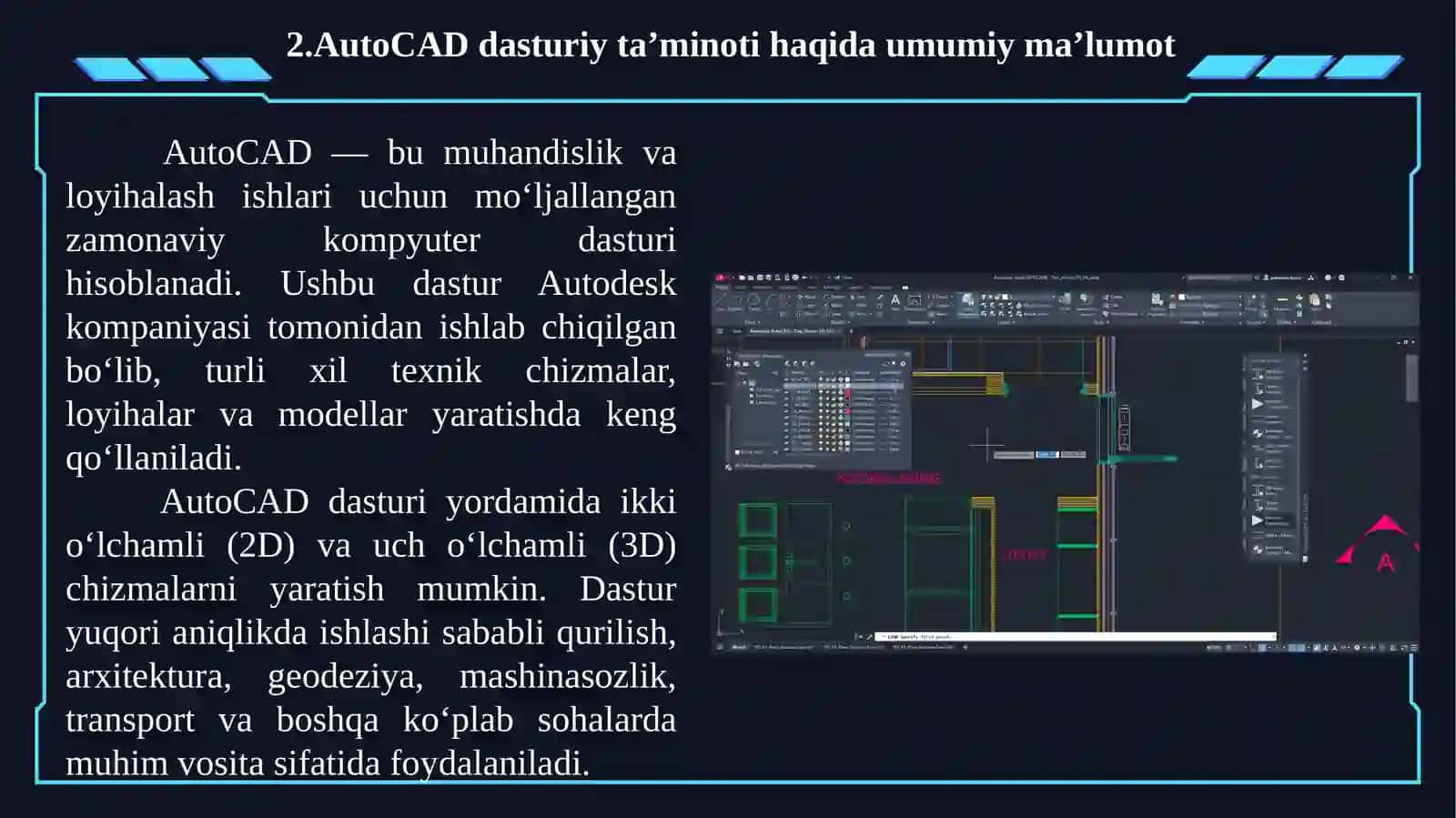 AutoCAD dasturiy ta’minoti 4
