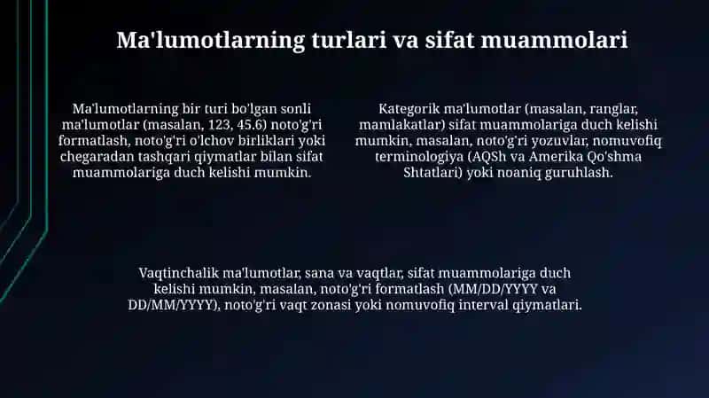 Mashina o'rganishda ma'lumotlarni tozalash usullari 4
