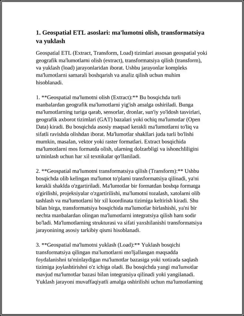 GEOSPATIAL ETL TIZIMLARI 4