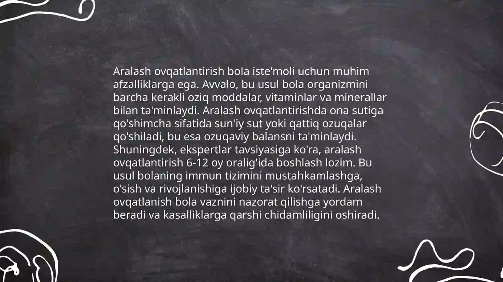 Aralash ovqatlantirish haqida tushuncha 4