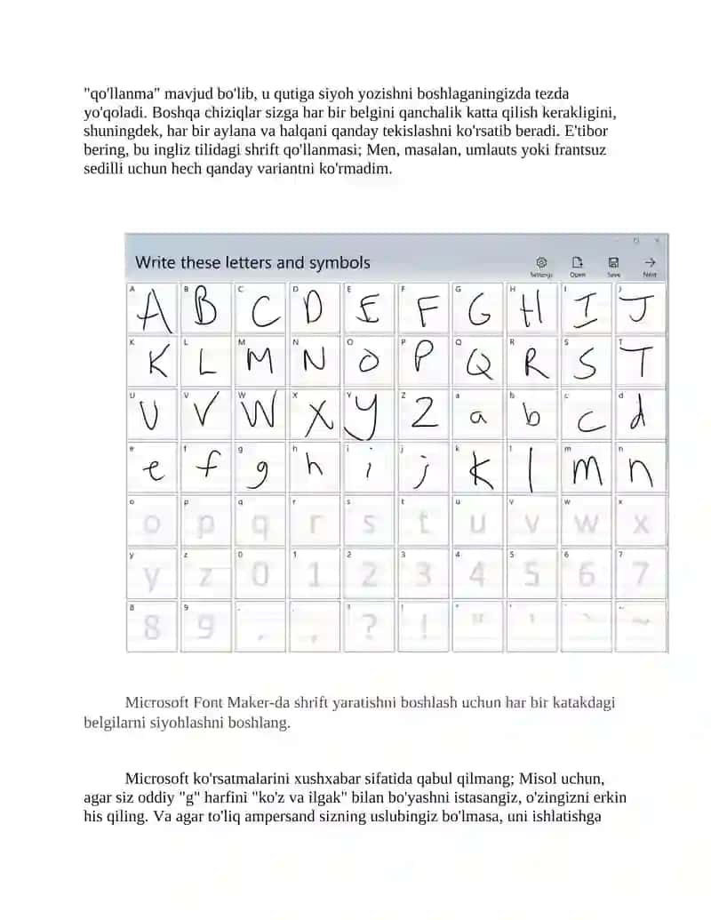Microsoft Font Maker 4